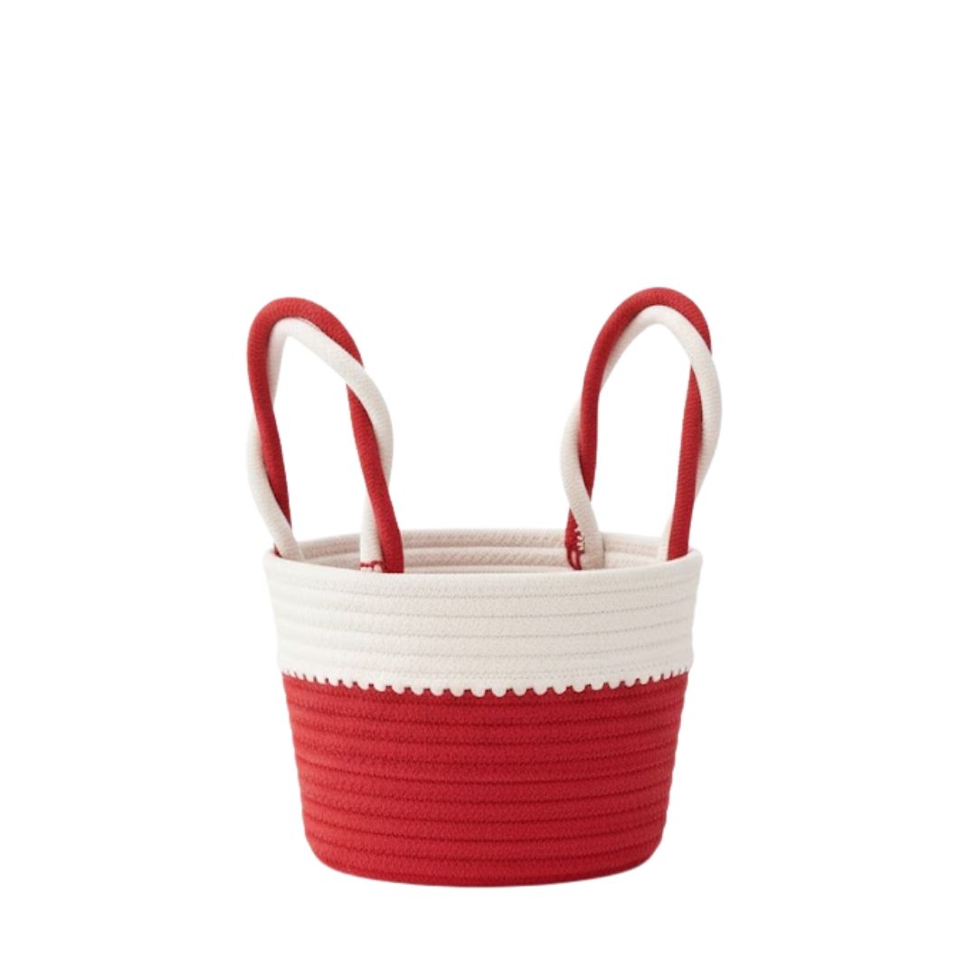 Candy Cane Basket: Stylish Eco-Friendly Storage Solution